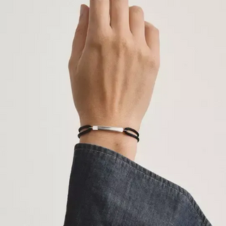 Thomas Sabo Engravable Black Textile Bracelet