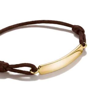 Thomas Sabo Engravable Dark Brown Textile Bracelet