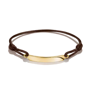 Thomas Sabo Engravable Dark Brown Textile Bracelet