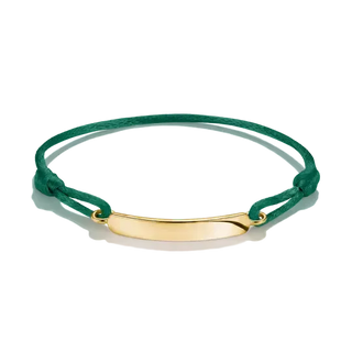 Thomas Sabo Engravable Dark Green Textile Bracelet