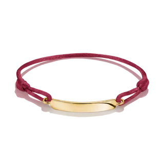 Thomas Sabo Engravable Dark Red Textile Bracelet