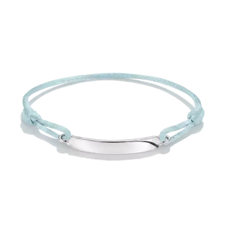 Thomas Sabo Engravable Light Blue Textile Bracelet