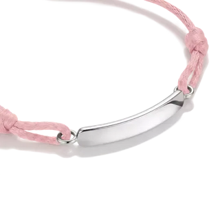 Thomas Sabo Engravable Pink Textile Bracelet