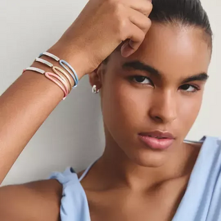 Thomas Sabo Engravable Pink Textile Bracelet