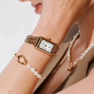 Thomas Sabo Gold-Coloured Ladies' Rectangular Watch