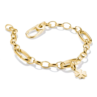 Thomas Sabo Gold-Plated Charm Bracelet with Three Connect Links
