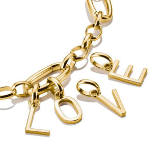 Thomas Sabo Gold-Plated V Letter Charm Pendant