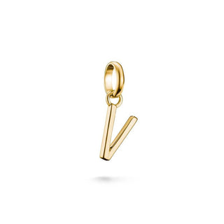 Thomas Sabo Gold-Plated V Letter Charm Pendant
