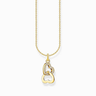 Thomas Sabo Gold-plated Necklace with Intertwined Hearts Pendant