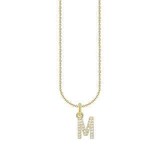 Thomas Sabo Gold-plated Necklace with Letter M & White Stones