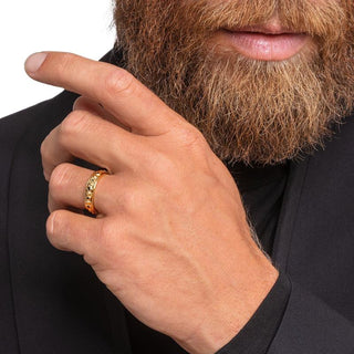 Thomas Sabo Golden Ring with Black Zirconia Stones