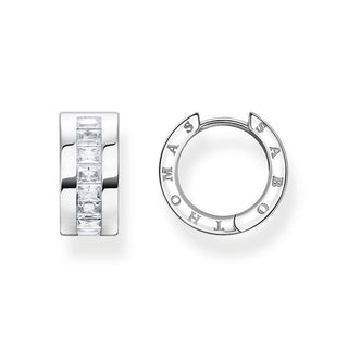 Thomas Sabo Hoop earrings white stones pavÃ© silver