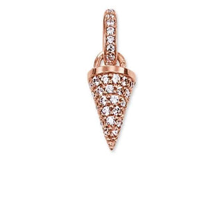 Thomas Sabo Karma Rose Gold Plated White Cubic Zirconia Cone Pendant