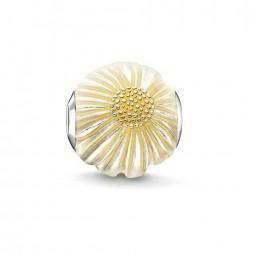 Karma Silver Enamel Daisy Bead