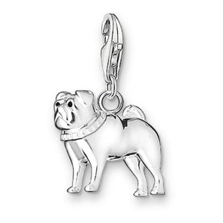 Ladies Sterling Silver Charm Club Dog Charm