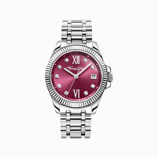Thomas Sabo Ladies watch Divine Burgundy with Red Dial and White Stones