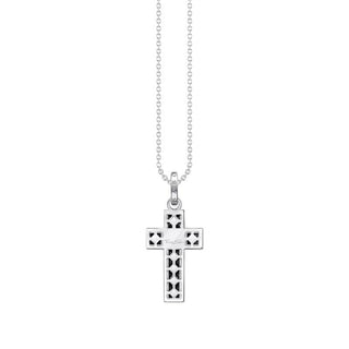 Thomas Sabo Necklace Cross with Black Stones - Silver