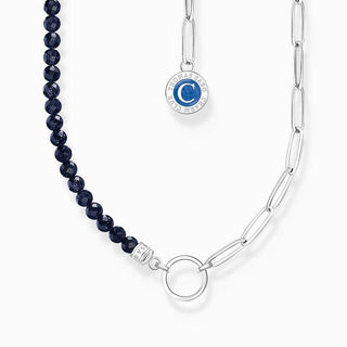Thomas Sabo Necklace - Dark Blue Imitation Sandstone Beads