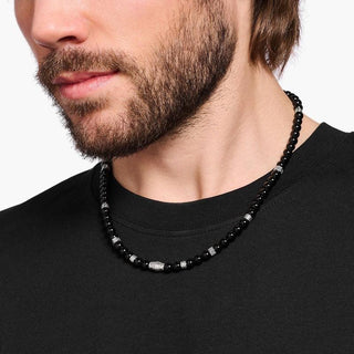 Thomas Sabo Necklace with Black Onyx Beads - Silver