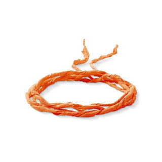 Thomas Sabo Orange Silk Ribbon Charm Necklace