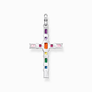 Thomas Sabo Pendant Cross with Colourful Stones - Silver