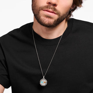Thomas Sabo Pendant - Lucky Charm - Tiger's Eye And Turquoise - Silver