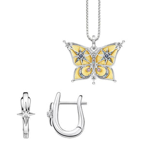 Thomas Sabo Pendant butterfly with moon and stars gold