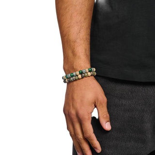 Thomas Sabo Polished Labradorite & Crocodile Jasper Beaded Bracelet