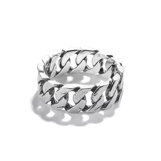 Thomas Sabo Rebel Icons Silver Band Ring Curb Design