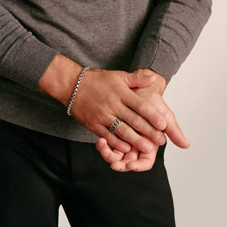 Thomas Sabo Rebel Icons Silver Band Ring Curb Design