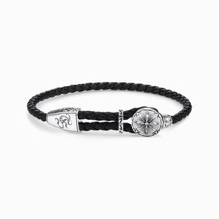 Thomas Sabo Rebel Northern Star Leather Bangle