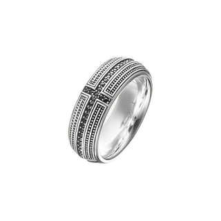 Thomas Sabo Rebel at Heart Silver Cross Pavé Band Ring