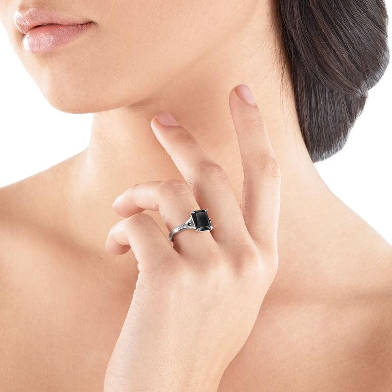 Thomas Sabo Ring - Black Stone - Blackened Silver – Thomas Sabo