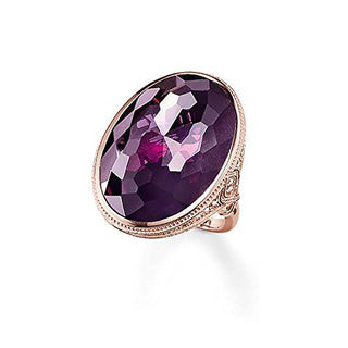 Thomas Sabo Ring Purple Cubic Zirconia Rose Gold Plated