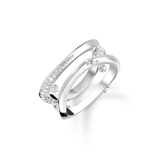 Thomas Sabo Ring wave with white stones