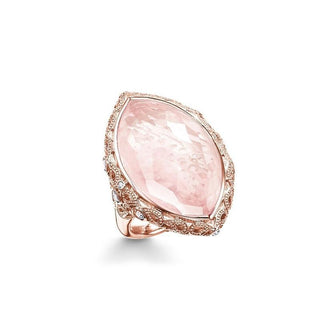 Rose Quartz Rose Gold ring