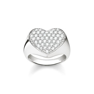 Thomas Sabo SIGNET RING HEART PAVE