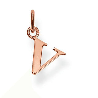 Thomas Sabo STERLING SILVER Rose Gold Plated Letter V