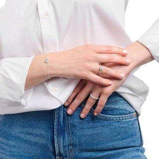 Thomas Sabo Silver Band Ring with White Zirconia