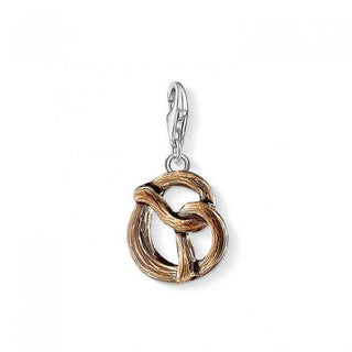 Thomas Sabo Silver Brown Pretzel Charm