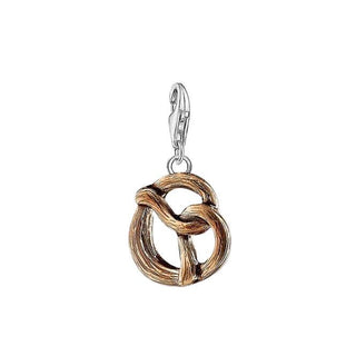 Thomas Sabo Silver Brown Pretzel Charm