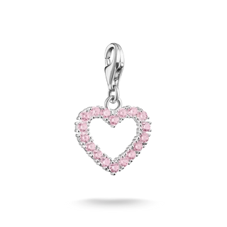 Thomas Sabo Silver Charm Pendant Pink Heart Original
