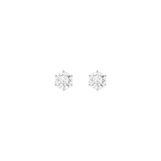 Thomas Sabo Silver Ear Studs with Big, White Zirconia