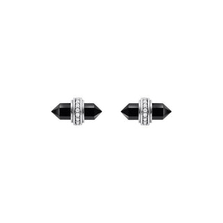 Thomas Sabo Silver Ear Studs with Hexagonal Onyx