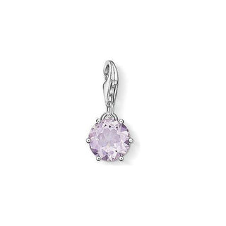 Silver June Light Amethyst Charm