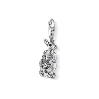 Silver Kangaroo Charm