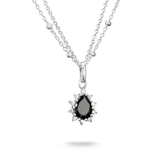Thomas Sabo Silver Necklace Black Stone