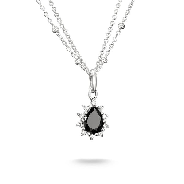 Thomas Sabo Silver Necklace Black Stone