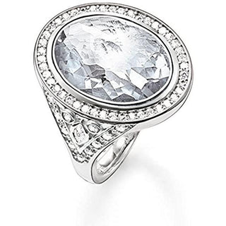 Silver Oval Cubic Zirconia Ring