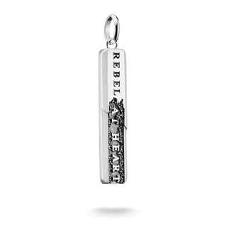 Thomas Sabo Silver Pendant Lettering Black Zirconia